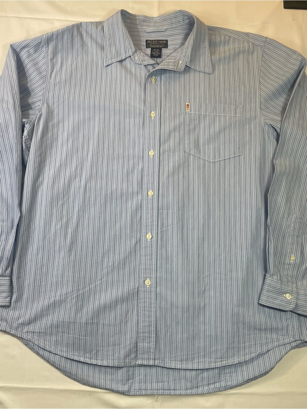 Vintage Polo Jeans Co Ralph Lauren Blue Striped Button Up Shirt XL Cotton